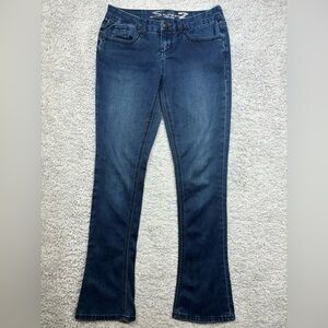 7 For All Mankind Jeans Womens 4 Rocker Slim Dark Wash Denim Rhinestones Party
